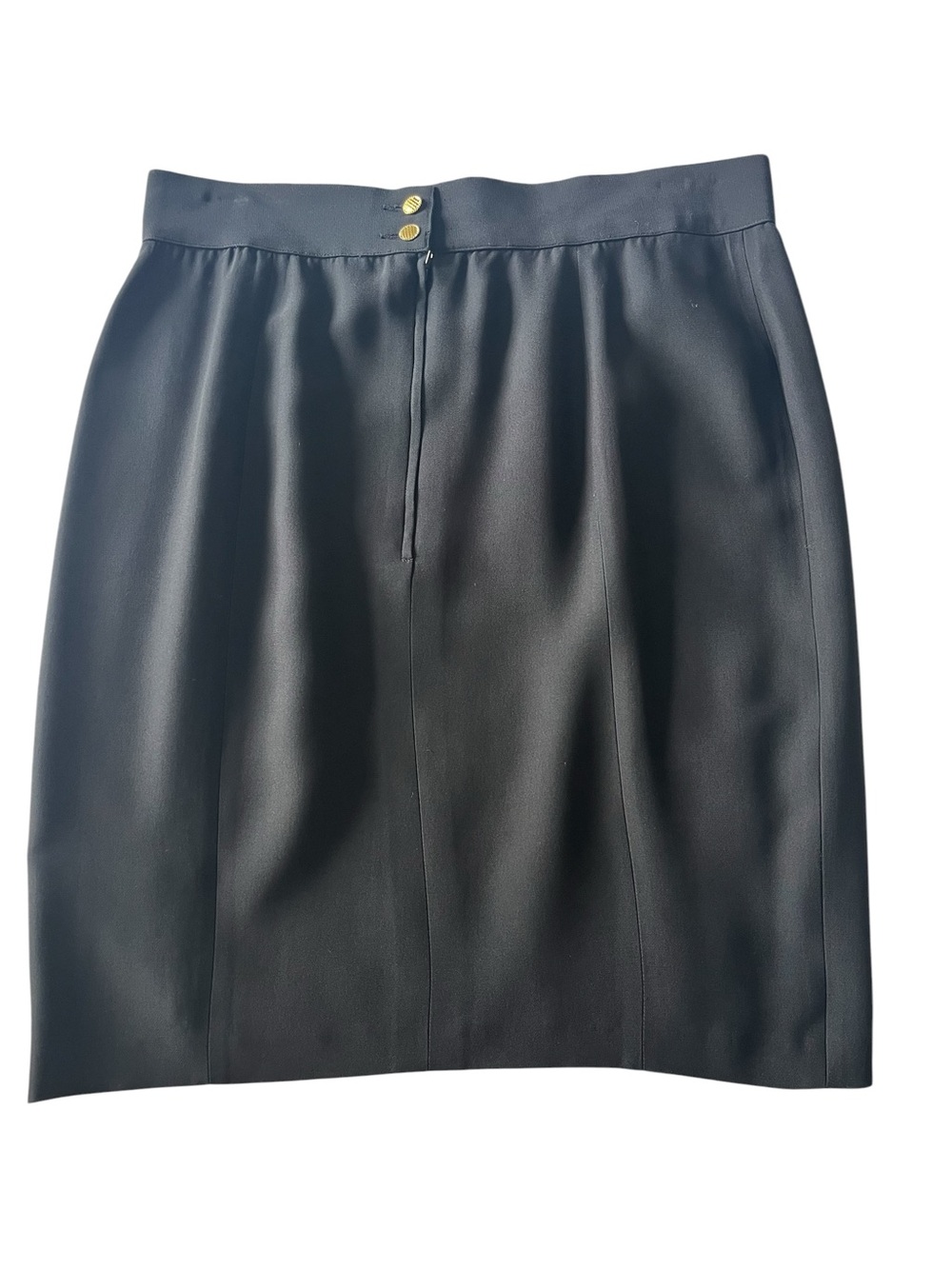 CHANEL Black Double-Breasted Wool Blazer & Skirt Set with Gold Buttons - Picture 9 of 17